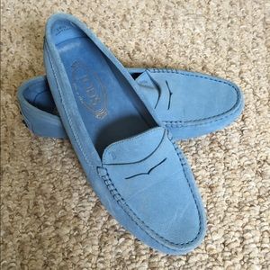 TOD'S blue loafers